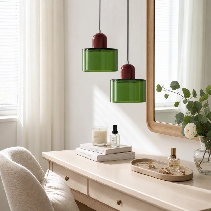 Colorful Creative Small Fresh Glass Shade Pendant Light