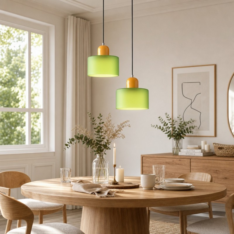 Colorful Creative Small Fresh Glass Shade Pendant Light