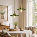 Liliana Retro Hibiscus Flower Glass Shade Pendant Light