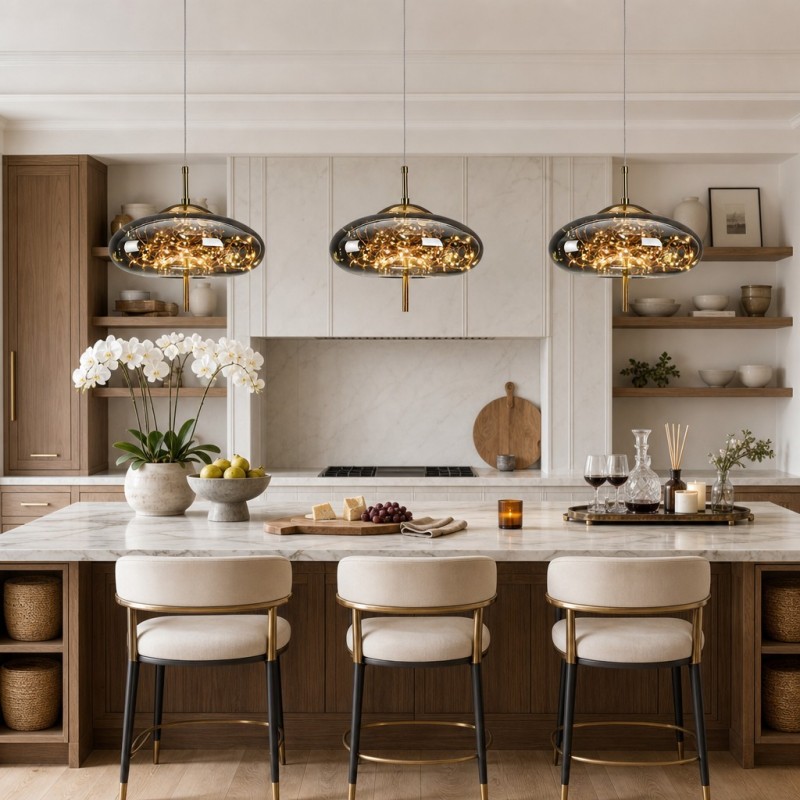 Atria Luxury Led Geometric Globe Sprinkle Pendant Light
