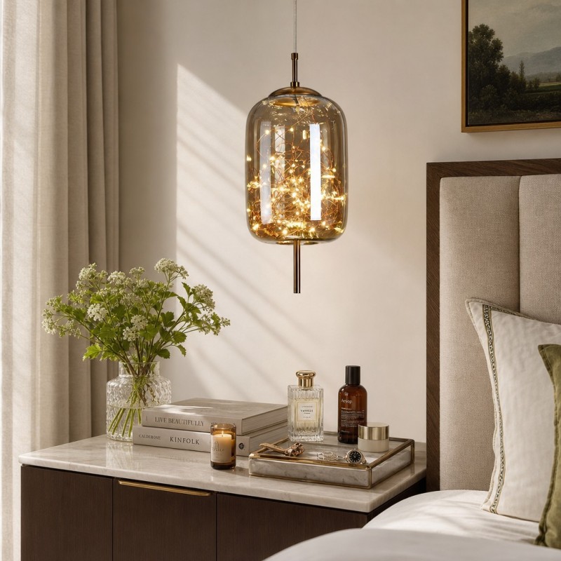 Atria Luxury Led Geometric Globe Sprinkle Pendant Light