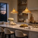 Olyx Amber Textured Glass Pot Lid Pendant Light