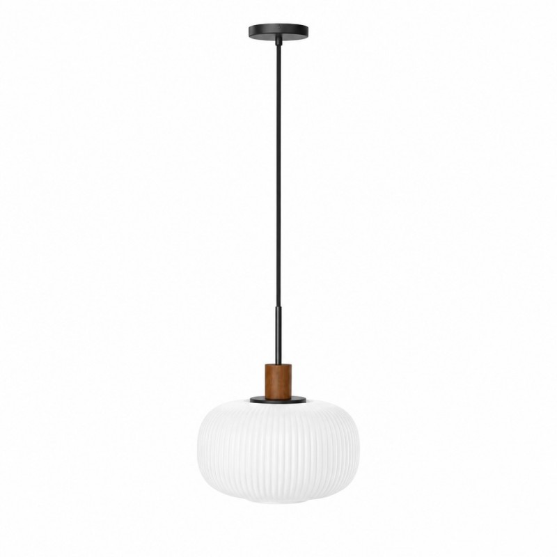 Aetheryn Nordic Ribbed Glass Pendant Lamp
