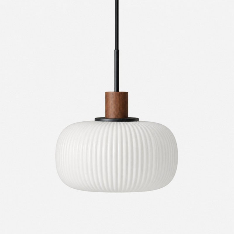 Aetheryn Nordic Ribbed Glass Pendant Lamp