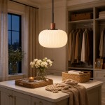 Aetheryn Nordic Ribbed Glass Pendant Lamp