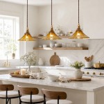 Vythar Retro Brass Cone Amber Glass Pendant Light