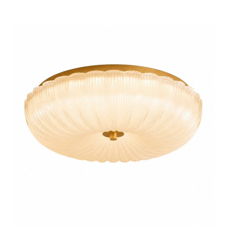 Caladri French Round Ripple LED Glass Ceiling Light