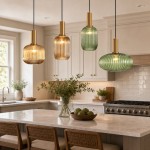 Zarek Lantern Shape Vertical Striped Stained Glass Pendant Light