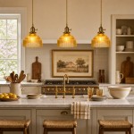 Zyrion Retro Ribbed Clear Glass Pendant Light