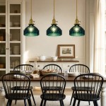 Zyrion Retro Ribbed Clear Glass Pendant Light