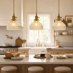 Zyrion Retro Ribbed Clear Glass Pendant Light