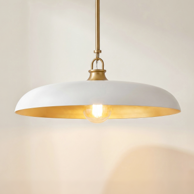 Leila Retro Round Saucer Style Shade Metal Pendant Light
