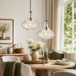 Neville Modern Water Ripples Glass Pendant Light