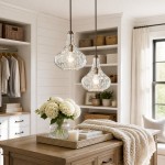 Neville Modern Water Ripples Glass Pendant Light