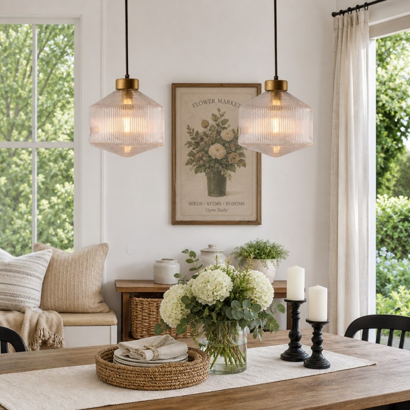 Bullard Modern Diamond Glass Pendant Light