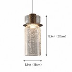 Arloen Modern Crackle Glass Pendant Light
