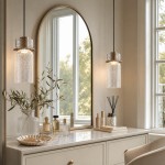 Arloen Modern Crackle Glass Pendant Light