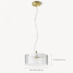 Erisen Farmhouse Ribbed Glass Pendant Light