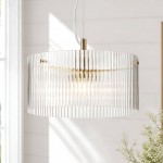 Meliora Rustic Ribbed Glass Globe Pendant Light