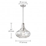 Neville Modern Water Ripples Glass Pendant Light