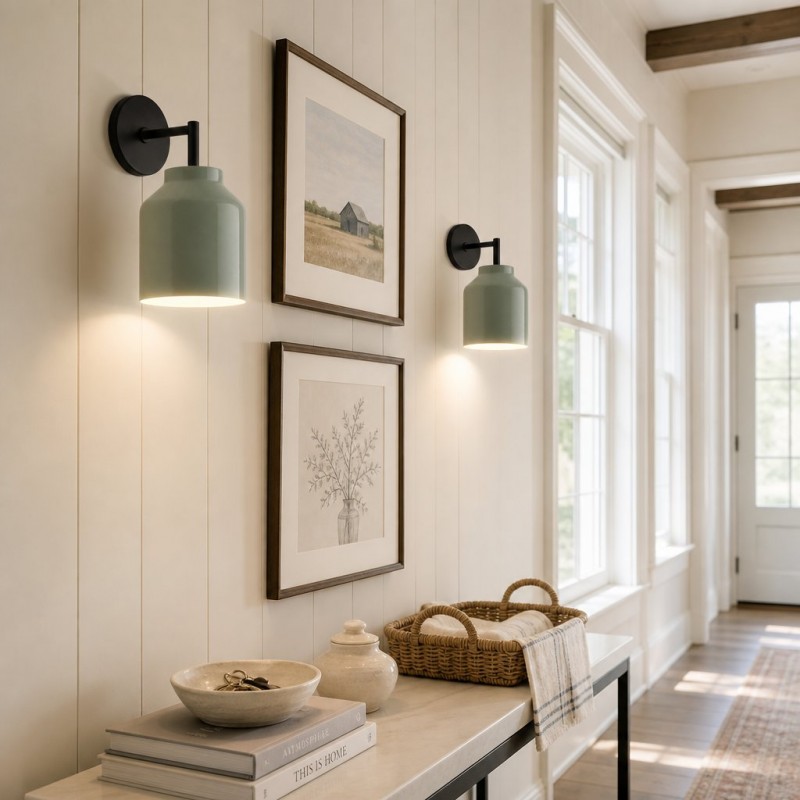 Drilon Nordic Minimalist Morandi Matte Metal Wall Sconce