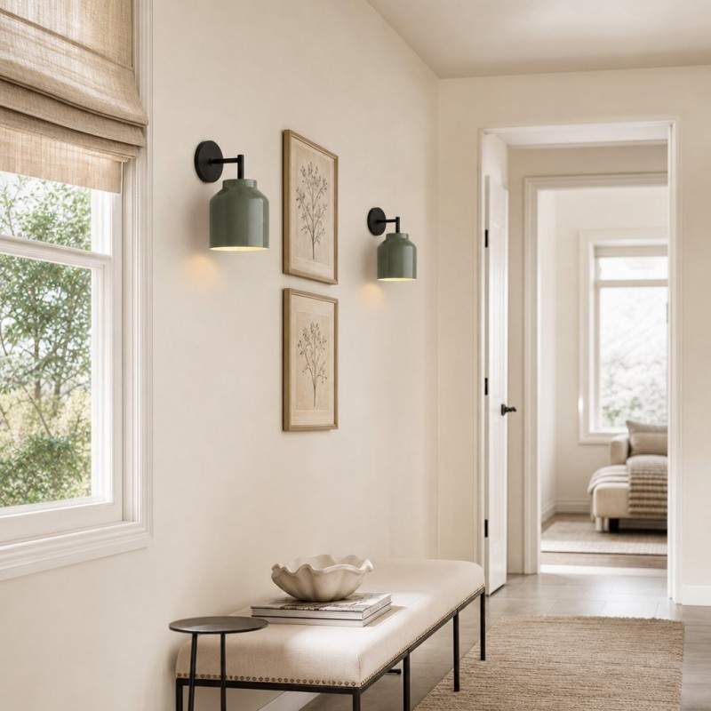 Drilon Nordic Minimalist Morandi Matte Metal Wall Sconce