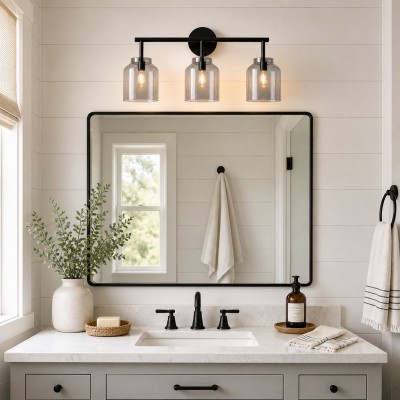 Drilon Modern 3-Light Milk Glass Bathroom Sconce