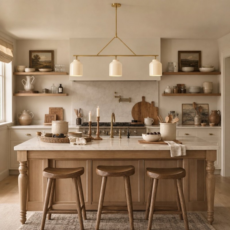 Drilon Elegant Brass Cylinder Shade 3-Light Chandelier