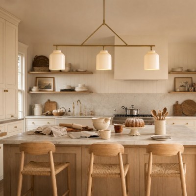 Drilon Elegant Brass Cylinder Shade 3-Light Chandelier