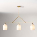 Drilon Elegant Brass Cylinder Shade 3-Light Chandelier