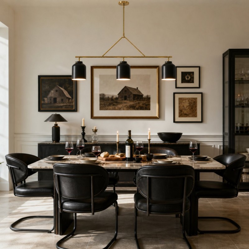 Drilon Elegant Brass Cylinder Shade 3-Light Chandelier