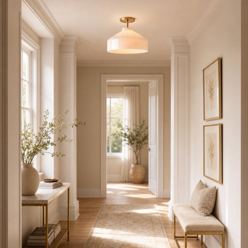 Drilon Nordic Morandi Metal Flush Mount Ceiling Light