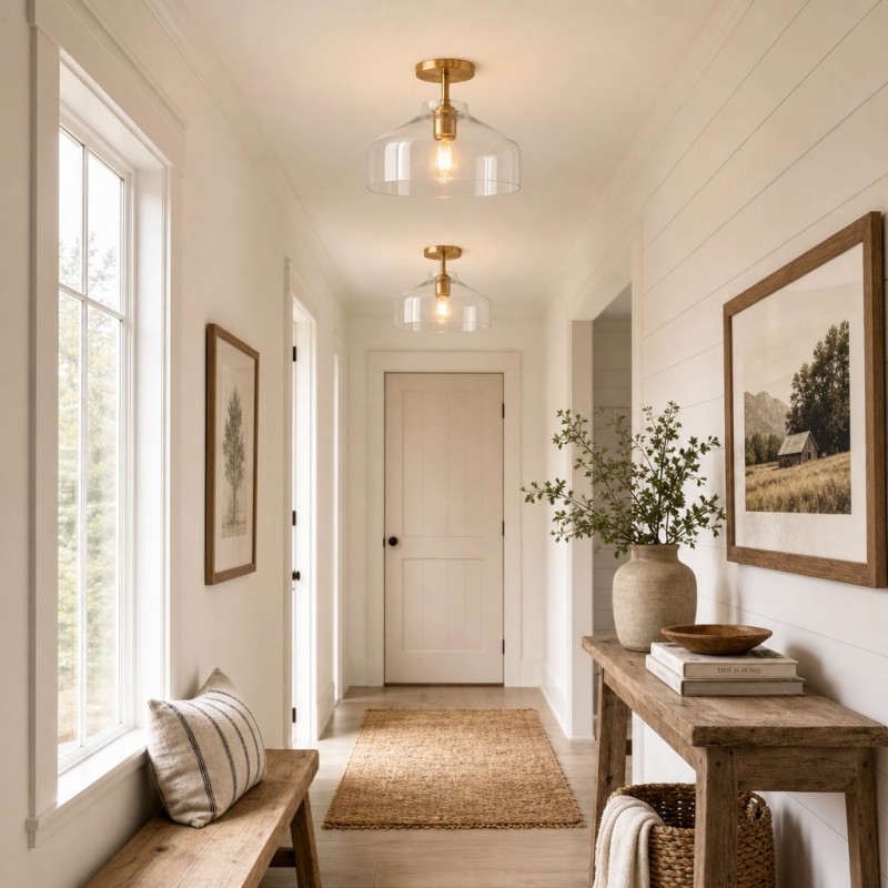 Drilon Nordic Morandi Metal Flush Mount Ceiling Light