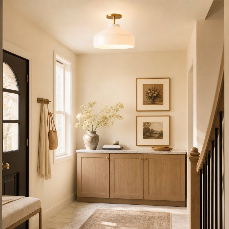 Drilon Nordic Morandi Metal Flush Mount Ceiling Light