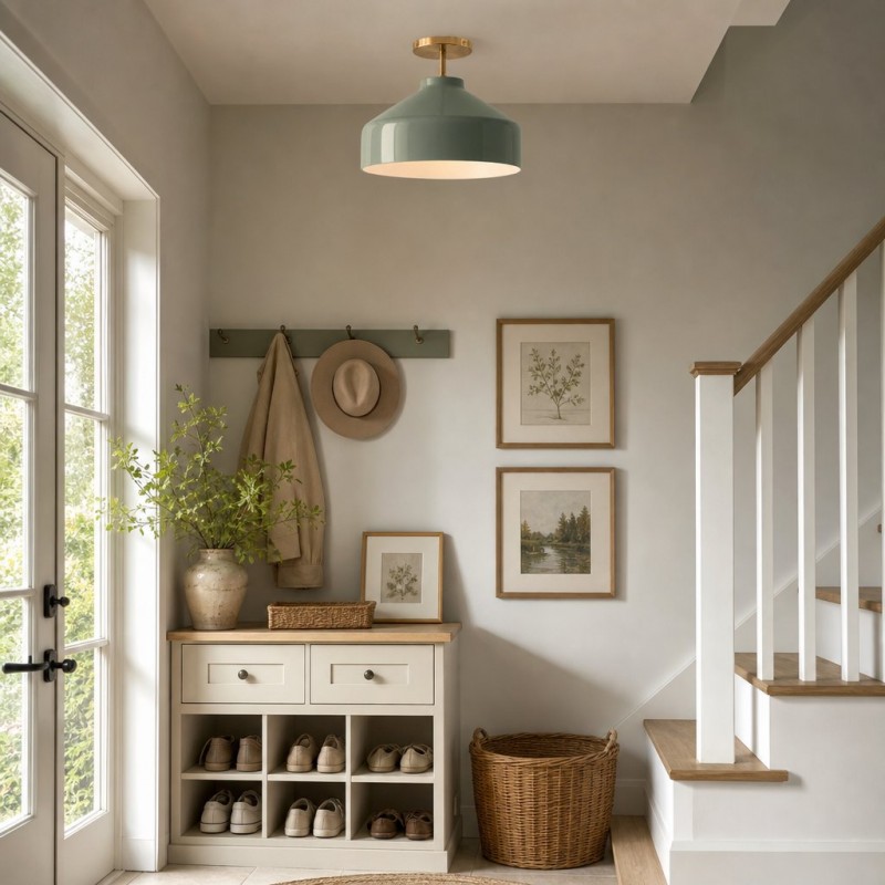 Drilon Nordic Morandi Metal Flush Mount Ceiling Light
