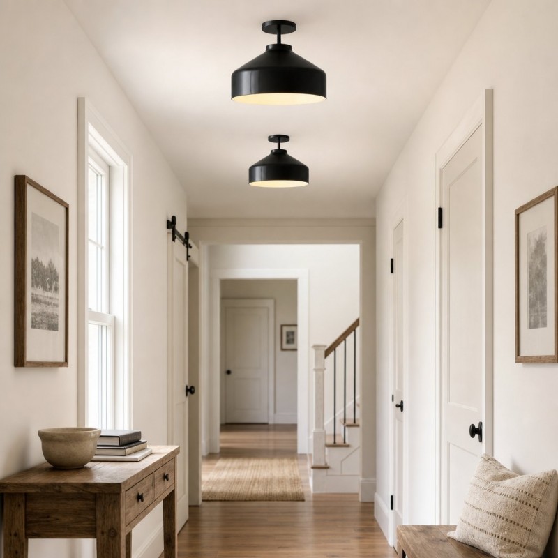 Drilon Nordic Morandi Metal Flush Mount Ceiling Light