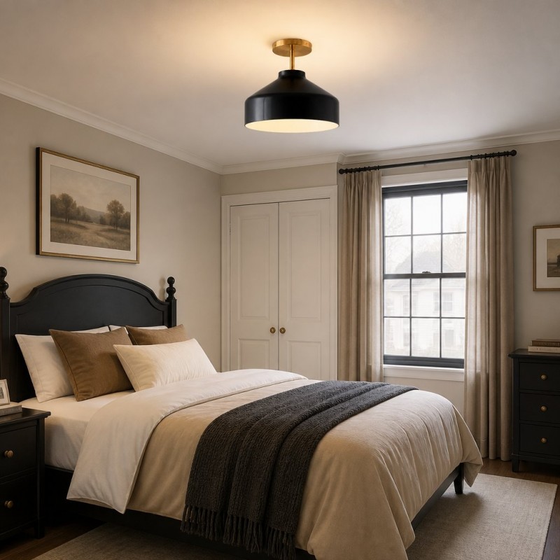 Drilon Nordic Morandi Metal Flush Mount Ceiling Light