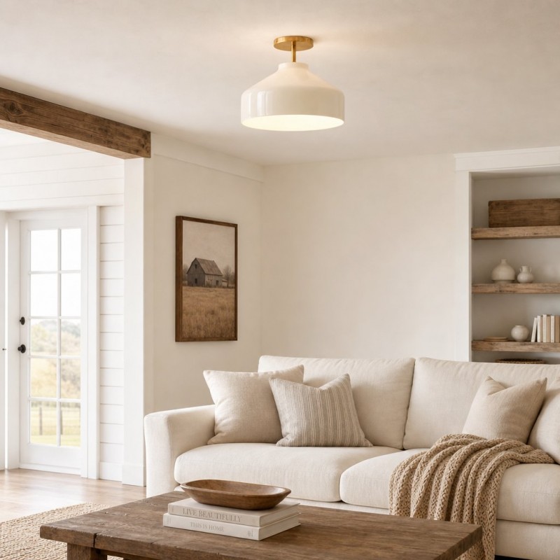 Drilon Nordic Morandi Metal Flush Mount Ceiling Light