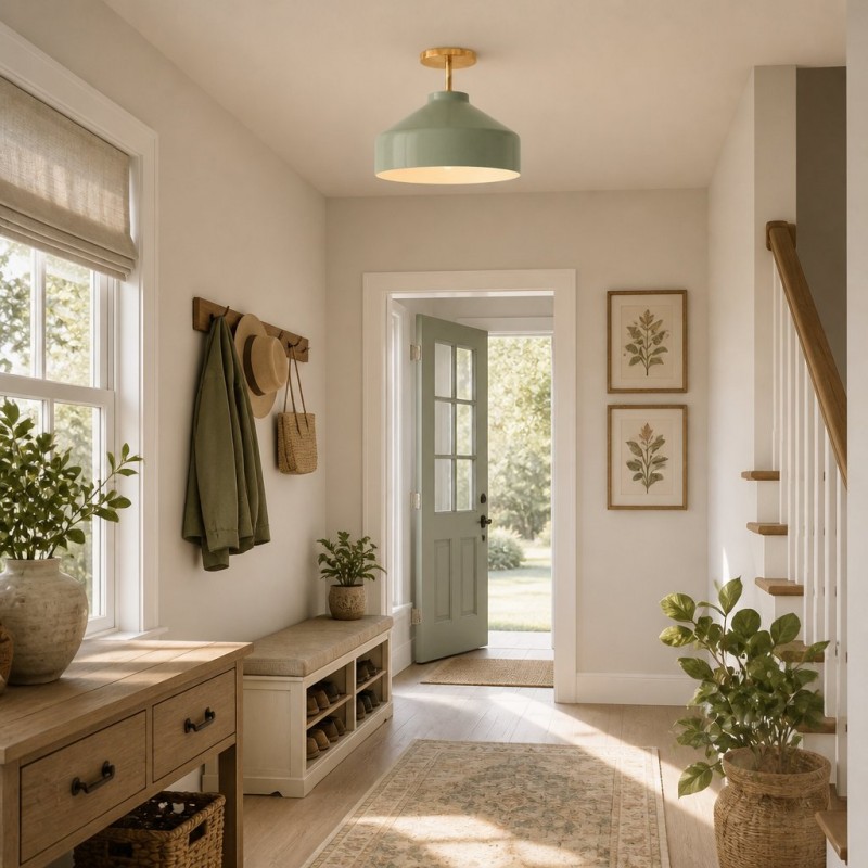 Drilon Nordic Morandi Metal Flush Mount Ceiling Light
