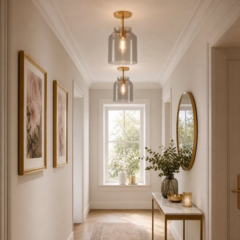 Drilon Minimalist Morandi Flush Mount Ceiling Light