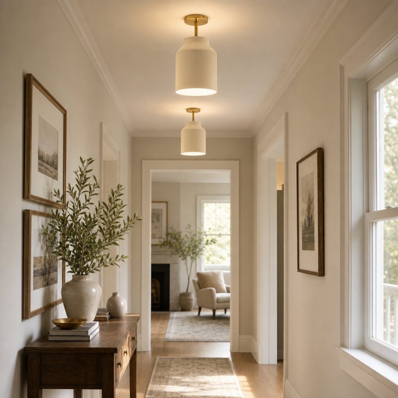Drilon Minimalist Morandi Flush Mount Ceiling Light