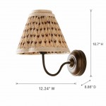 Fenwick Vintage Pleated Pattern Fabric Shade Wall Sconce