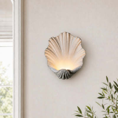 Bellamy Elegant Nautral Shell Resin Wall Light