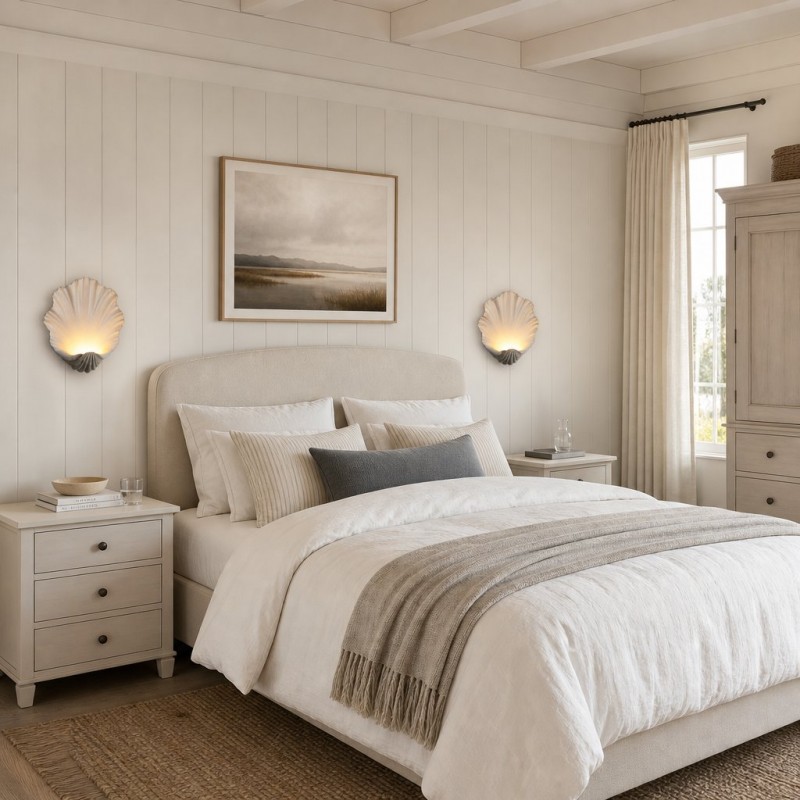 Bellamy Elegant Nautral Shell Resin Wall Light