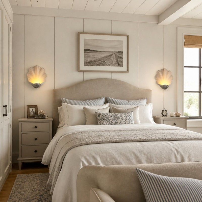 Bellamy Elegant Nautral Shell Resin Wall Light