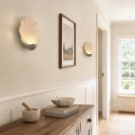 Bellamy Elegant Nautral Shell Resin Wall Light
