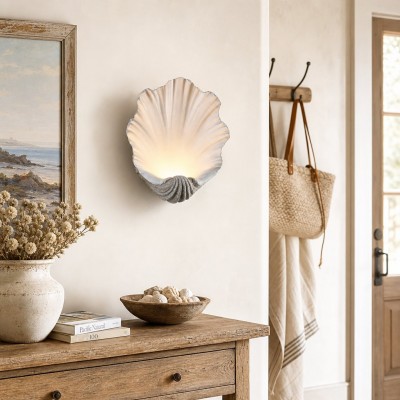 Bellamy Elegant Nautral Shell Resin Wall Light