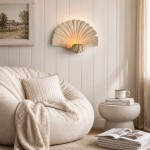 Coralie Vintage Natural Sandstone Shell Wall Lamp