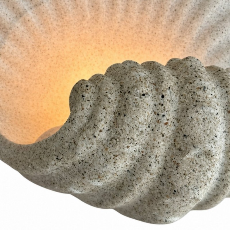 Coralie Vintage Natural Sandstone Shell Wall Lamp