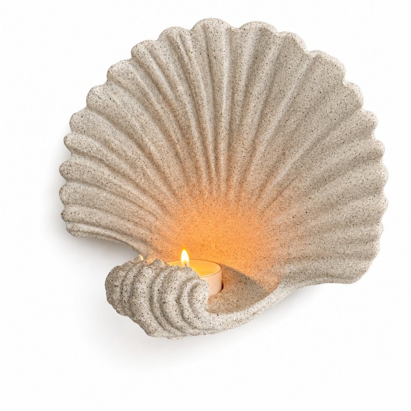Coralie Vintage Natural Sandstone Shell Wall Lamp